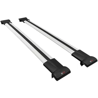 Kompatibel mit Skoda Yeti (5L) 2009-2017 Fly Modell Relingträger Dachträger Auto Gepäckträger Grau Aluminium 2 Stangen