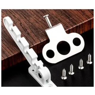 Cyslmuk - Fensteröffnungsset für Flügelfenster, weiß, Fenstersicherung, Fensterstopper, Sicherheitsschloss