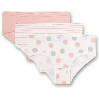 Sanetta Mädchen Hipslips 3er Pack | Pants, Unterhose, gemustert, 104-140 Rosa 116