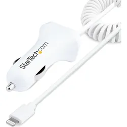 StarTech Lightning Car Charger 2 Ports, Auto Adapter, Weiss