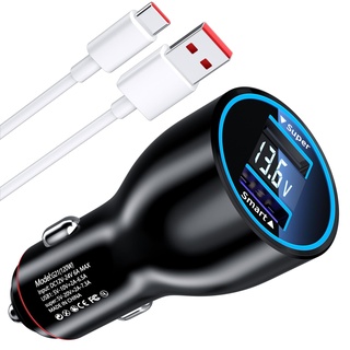 120W Zigarettenanzünder USB Ladegerät für Xiaomi Turbo Charge,USB Kfz Ladegerät Autoladegerät Dualport mit Typ C Ladekabel Car Charger für Mi 14T Pro Redmi Note 14Pro+ 12s 15 Ultra 11s Poco X7 Pro X6