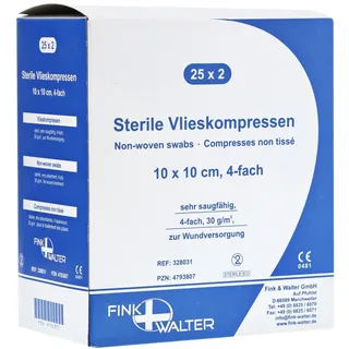 FINK & WALTER GMBH Vlieskompressen steril 4fach