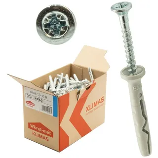 Pritex Schlagdübel 6 x 80-100 Stück Nageldübel Dübel Kreuzschlitz vormontiert