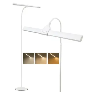 ZMH LED Stehlampe Leselampe Modern Touch mit Timer Beleuchtung Deko Büro, dimmbar, LED fest integriert, weiß weiß