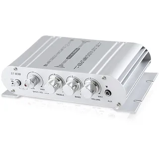 XRLUC 12V Mini Verstärker Bass mit Subwoofer, 2.1 Kanal 400 Watt Home Audio Stereo Hi-Fi Musik für Passiver Lautsprecher PC TV Auto (Kein Netzteil)