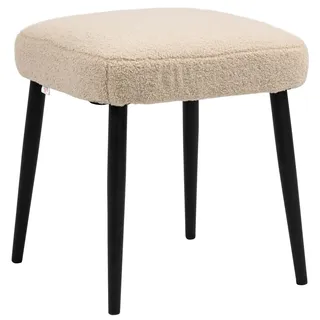 Homcom Fußhocker Kaschmir-Optik 42 x 47 x 42 cm Beige