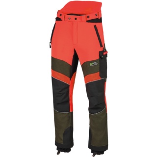 PSS Schnittschutzhose X-treme Breeze Neonrot/Grün - 102 schlank und groß