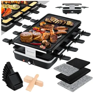 Kesser Raclette-Grill mit Naturgrillstein 1200 W schwarz