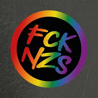 FCK AFD NZS Sticker Regenbogen 100x Aufkleber gegen Rechts (FCK NZS)