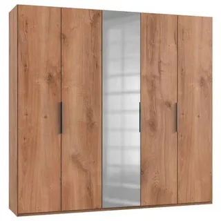 Level 250 x 236 x 58 cm Plankeneiche Nachbildung mit Spiegeltüren