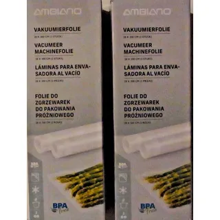 Vakuumierfolie Rollen Vakuumrollen für Vakuumierer  28x 300 cm 2 x 2 Rollen