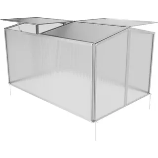 garmio Frühbeet Protea Alu Grau ESG 4 mm 0,64 m2