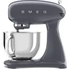 Smeg Küchenmaschine SMF03GREU, 50er Retro Style, 800 Watt, Patisserie-Set, 4,8 Liter, slate grey