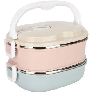Tyenaza Thermo-Lunchbox, Lunchbox, tragbarer, isolierter Thermo-Lebensmittelbehälter aus Edelstahl für die Arbeit von Studenten und Kindern(Double -Layer)