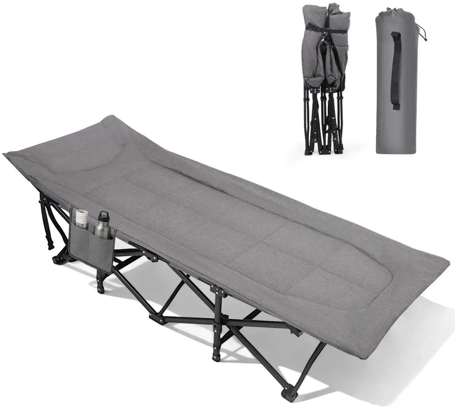 Sekey Feldbett mit Matratze Klappbett Campingbett bis 200 KG