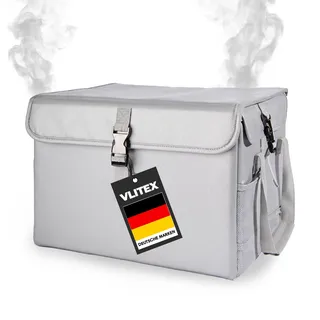 VLITEX Akku Sicherheitsbox XL – Lipo Safe Bag & Akku Aufbewahrungsbox – Hitzebeständige Akku Ladebox für Lithium Ionen Akkus – Sicherheits- und Brandschutzbox