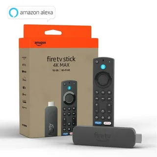 Amazon Fire TV Stick 4K MAX Ultra HD (Neueste Generation) | Wi-Fi 6E, Alexa-Sprachfernbedienung, Dolby Vision, Atmos, HDR10+ - Schwarz