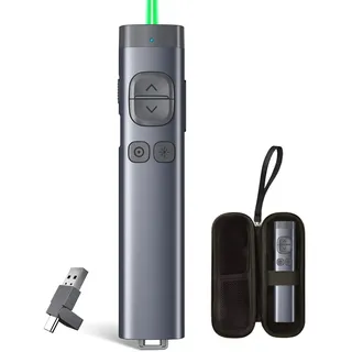 Norwii N97 TV Bildschirm Präsentation Clicker für Powerpoint Präsentationen, Powerpoint Clicker, Präsentation Rremote, Bluetooth Wireless Presenter, Digital Pointer für TV Bildschirm