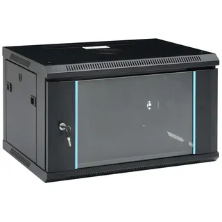 vidaXL 6U Netzwerkschrank Wandmontage 19" IP20 600x450x375 mm