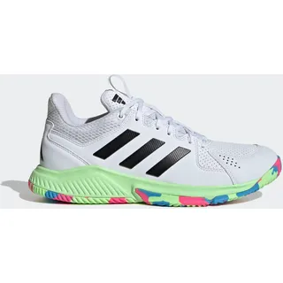 Adidas Damen/Herren Handballschuhe - adidas Court Flight weiß weiß|gelb 43 1/3