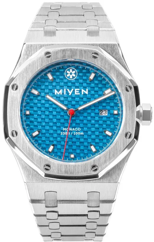 MIYEN MUNICH - MONACO - Blue - mit Stahlarmband / 40 MM