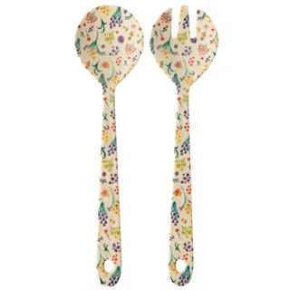 rice Salatbesteck Rice Melamin Salat Besteck - Wilde Blumen Muster (2-tlg) bunt