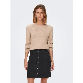 JACQUELINE de YONG Strickpullover Weicher Strickpullover Langarm JDYJOLA JDYDINEA L/S O-NECK SOLID PULL KNT NOOS beige XL