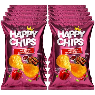 Happy Chips Western Barbecue 150 g, 10er Pack