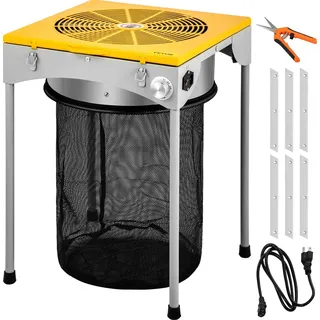 Vevor Erntemaschine Trimmer 457,2 mm Rostfreier Stahl Blattschneider Erntemaschine Grow Geschwindigkeit verstellbar Ernte Trimmer 50W Knospenschneider