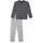 Teens offenes Bein gestreift Schwarz/Grau 152
