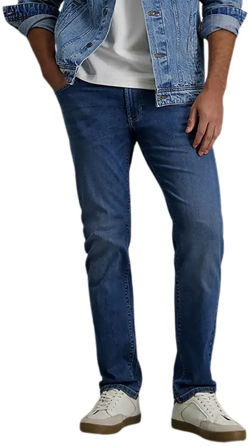 Pioneer Rando Megaflex Jeans Straight Fit in Light Blue Used-W40 / L32