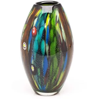 Glasvase Glas Vase Italien Murano Antik-Stil schwere Tischvase Glass 25cm