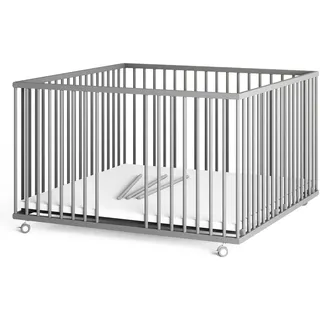 Sämann Laufgitter mit Schlupfsprossen | grau | Gr.: 120x120 cm)