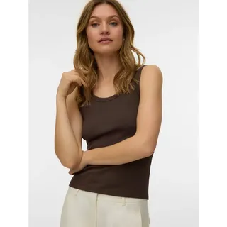 Vero Moda Tanktop VMCHLOE SL SHORT TANK TOP NOOS Baumwollmischung braun M (38)