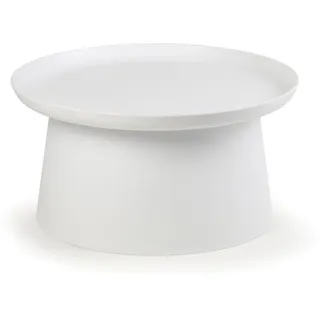 Kunststoff-Kaffeetisch FUNGO, Durchmesser 700 mm, weiß