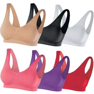 SLIMmaxx Super-BH Mailand 6er-Set 40/42 (L) - Beige/Schwarz/Rosa/Lila/Rot/Weiß