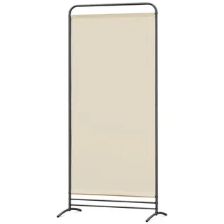 Angel Living Paravent 1 Teilig Klappbar Raumteiler Freistehend Sichtschutzwand Raumteiler Stellwand Trennwand Sichtschutz für Büros, Balkon,Schlafzimmer,Außengarten,81cm x 180cm Beige