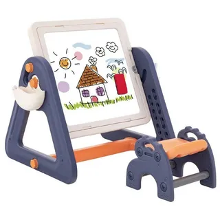 Costway 6 in 1 Kindertisch+Stuhl Kinder Staffelei Kindertafel Aktivitätstisch+Bausteine