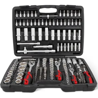 Stier Steckschlüssel-Satz, 1/4, 3/8 und 1/2 Zoll, 179-teilig