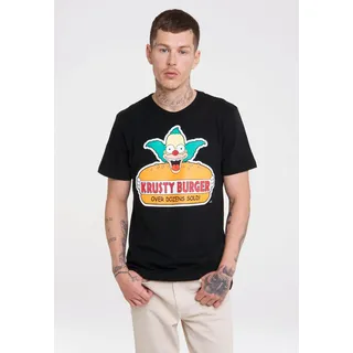 LOGOSHIRT T-Shirt "Simpsons - Krusty Burger", Jungen, Gr. 4XL, schwarz, 100% Baumwolle, bedruckt, normal, Rundhals, Shirts T-Shirt, mit lizenziertem Originaldesign