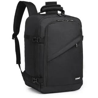 KONO Rucksack Handgepäck-Rucksack mit vielen Fächern Leichtgewicht schwarz S(40x25x20)