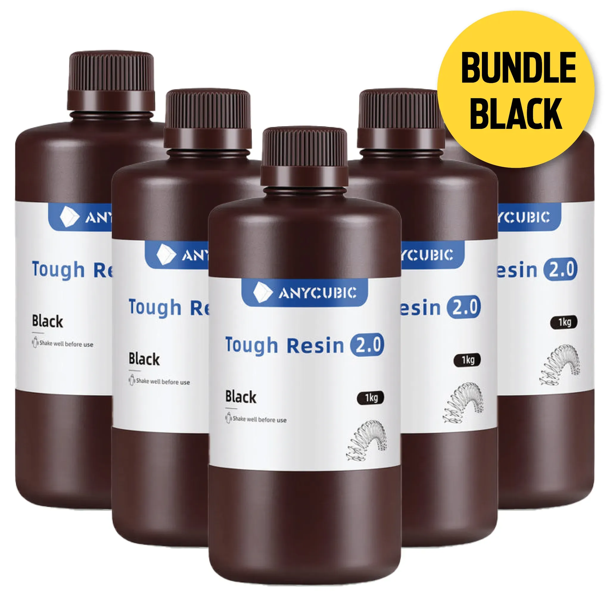 Anycubic Tough Resin 2.0 Bundle, Farbe: Schwarz, Gewicht: 10 kg