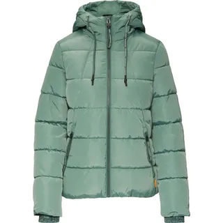 QS - Wattierte Steppjacke mit Kapuze, Damen, Blau, XS
