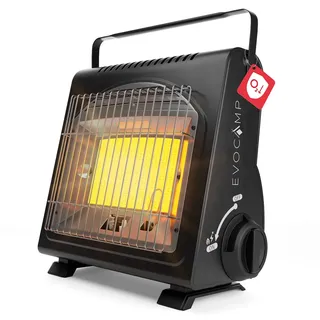 evocamp Tragbare Gasheizung 1,7 kW Tragbar mit Piezozündung für 227-g-Gaskartuschen MSF-1A,