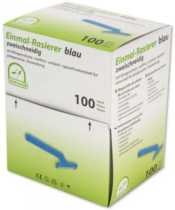 Medi-Inn Einwegrasierer Farbe blau zweischneidig / 5 x 100 = 500 Stück