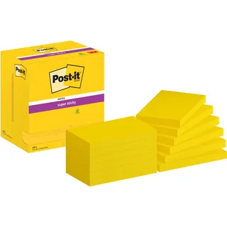 Post-it Super Sticky Notes, 127x76mm, ultra gelb