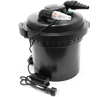 Wiltec SunSun CPF-280 Druckteichfilter 9000 l/h / 11 W UVC Einheit, Teichdruckfilter für Teiche bis 8000 Liter, Teichklärer, Filteranlage