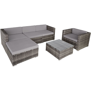 Tectake Milano Rattan Lounge Variante 2 grau