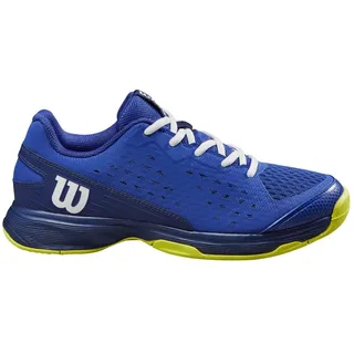 Wilson Rush Pro Tennis Shoe, Bluing/Blue Print/Safety Yellow, 33 1/3 EU