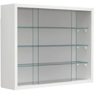VCM Mid.you Hängevitrine Drivalo Weiß, Glas 3 Fächer, 50x40x12 cm hängend Esszimmer, Vitrinen